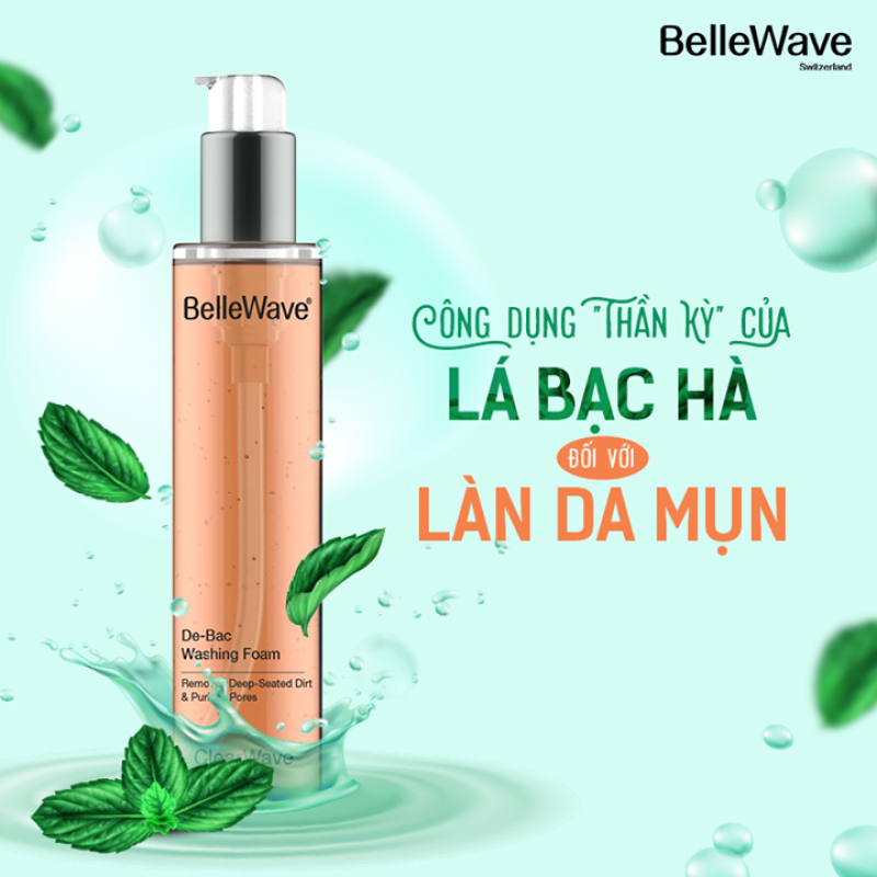 Gel rửa mặt trị mụn và điều tiết bã nhờn Bellewave de-bac washing foam