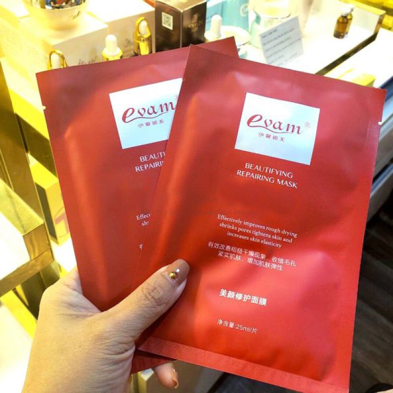 Mặt nạ đỏ evam phục hồi đẹp da beautifying repairing mask