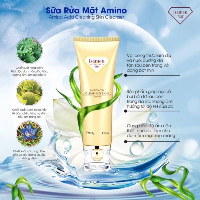 Sữa rửa mặt Isamen Amino Acid Cleansing Skin