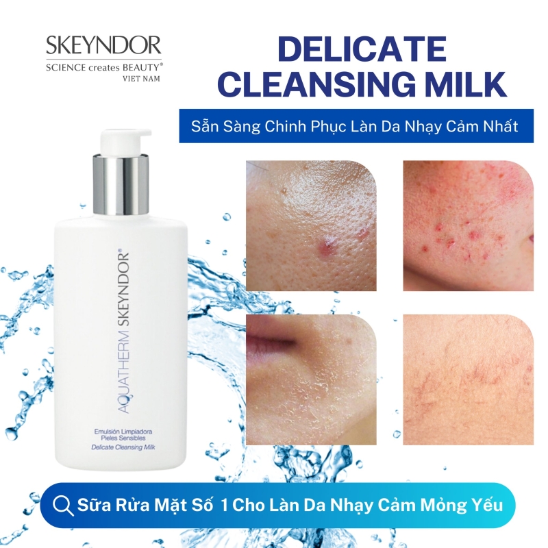 SKEYNDOR AQUATHERM THERMAL CLEANSING GEL - GEL RỬA MẶT PHỤC HỒI CHO DA NHẠY CẢM THIÊN DẦU