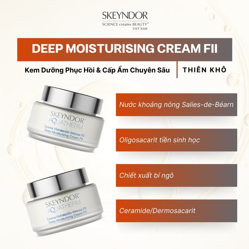 SKEYNDOR AQUATHERM DEEP MOISTURISING CREAM FII KEM DƯỠNG PHỤC HỒI & CẤP ẨM CHUYÊN SÂU CHO DA KHÔ NHẠY CẢM