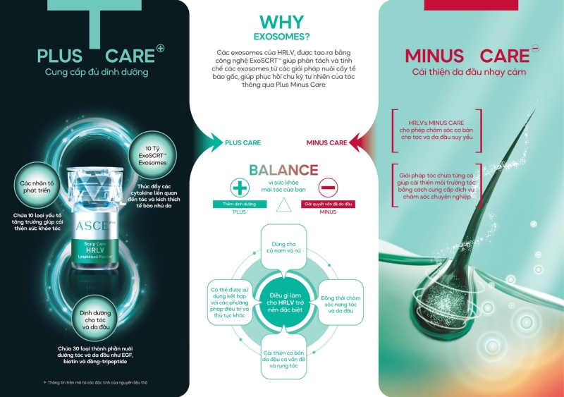 Exosome ASCE Plus HRLV - Giải pháp chuyên biệt cho tóc và da đầu