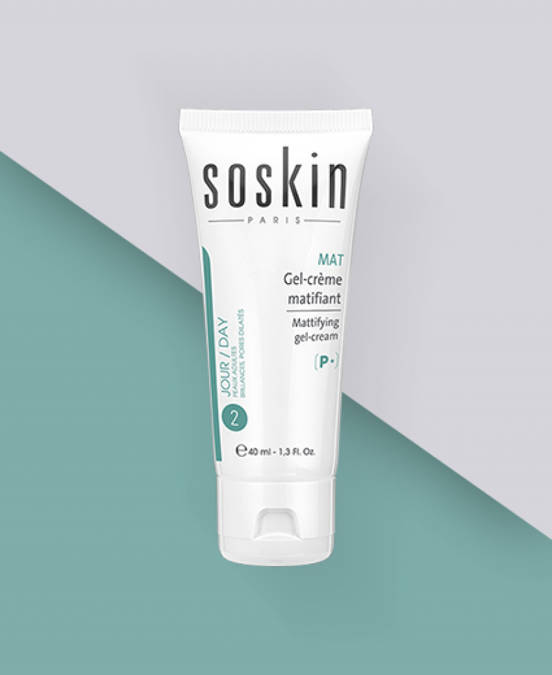 Kem trị mụn kiểm soát dầu và phục tái tạo làn da tổn thương Soskin mattifying gel cream