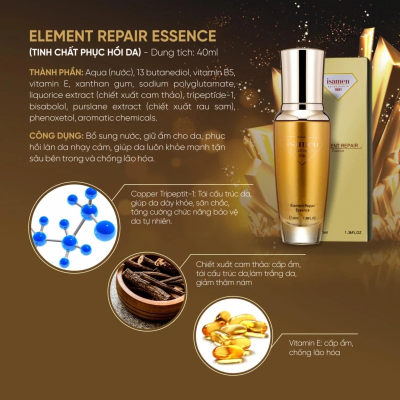 Tinh chất cải thiện da Isamen Element Repair Essence