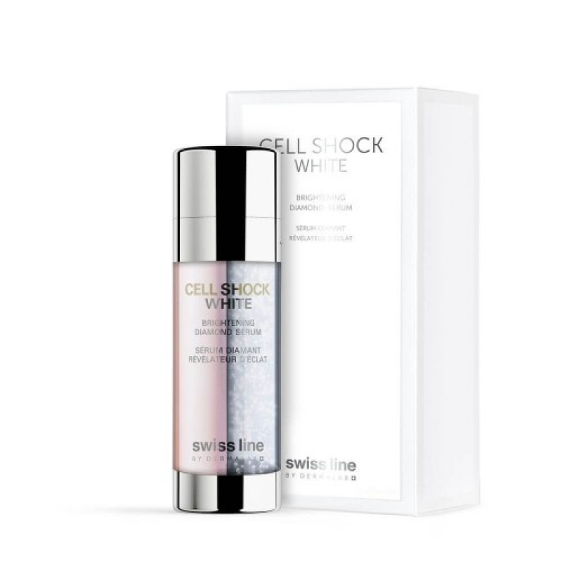 Serum kim cương đặc trị nám và dưỡng trắng da đột phá Swissline cell shock white brightening diamond serum