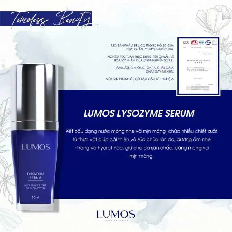 Lumos lysozyme serum - serum giúp cải thiện và phục hồi làn da