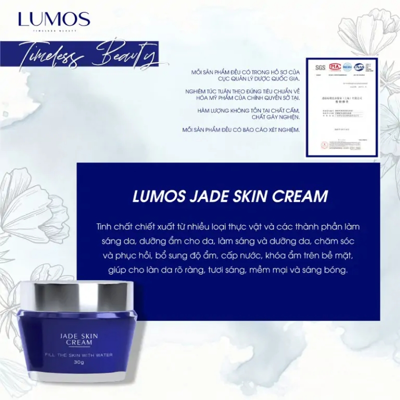 Lumos jade skin cream - kem dưỡng da cải thiện nám mảng, tàn nhang