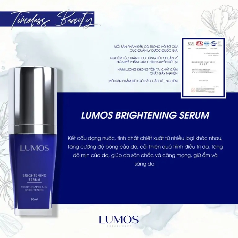 Lumos brightening serum - serum mờ thâm nám, đều màu da