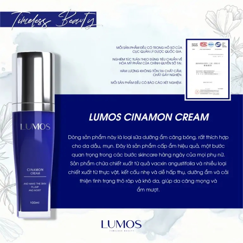  Lumos cinamon cream - kem dưỡng ẩm, tăng đề kháng cho mọi loại da