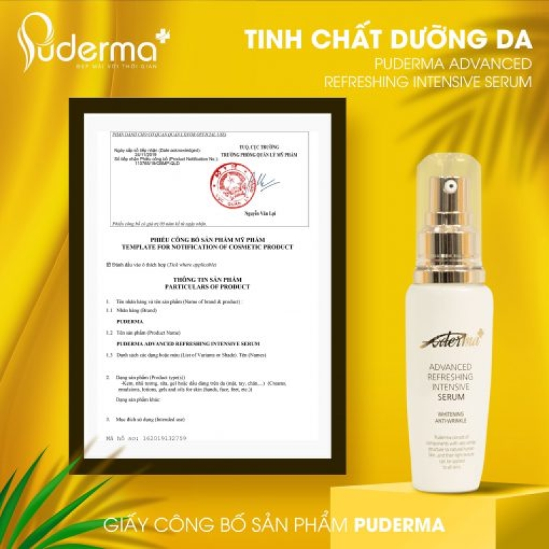 Tinh chất dưỡng da puderma advanced refreshing intensive serum